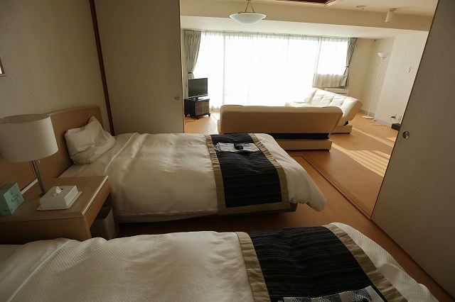 勝浦ヒルトップホテルのベッドルーム