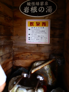 鷲倉温泉高原旅館の岩根の湯飲泉所