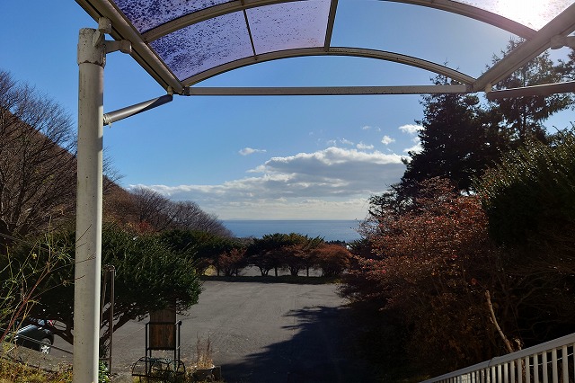 恵山温泉旅館から見る海