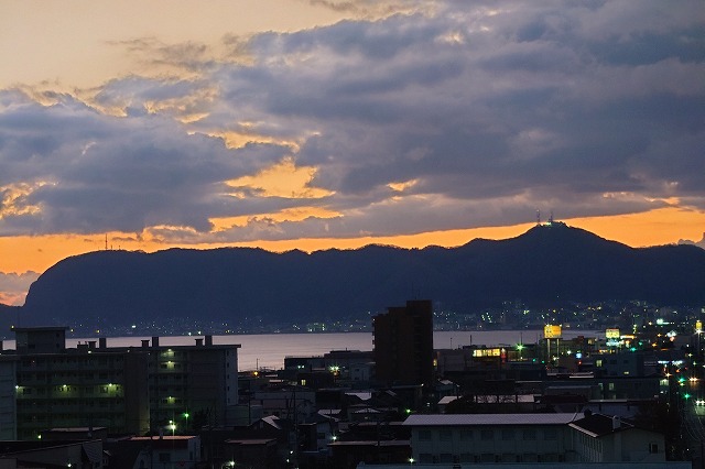 啄木亭から見る函館山