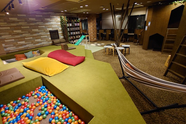 日帰りエリアの休憩室