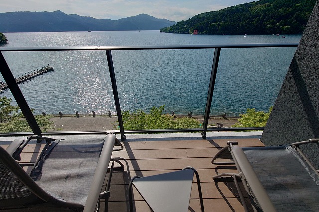 ととのいイスから見る芦ノ湖