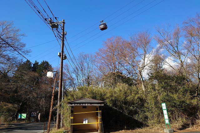 姥子バス停と箱根ロープウェイ