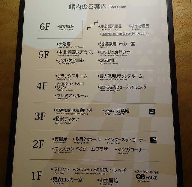 エレベーターの館内案内
