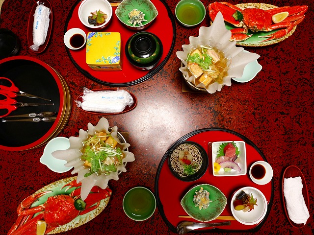 湯元 玉井館の夕食と蟹