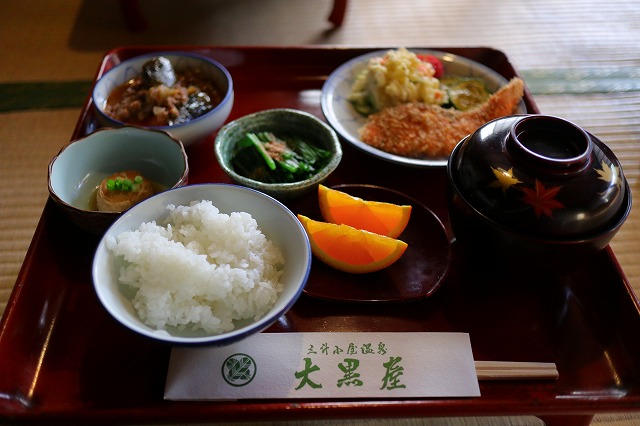 三斗小屋温泉　大黒屋の夕食