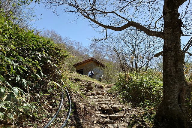 露天風呂に行く階段