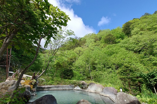 手白澤温泉の女湯露天風呂