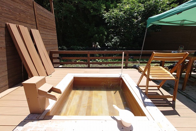 グランピングの温泉