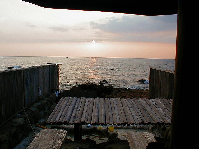 白浜温泉 崎の湯の夕日