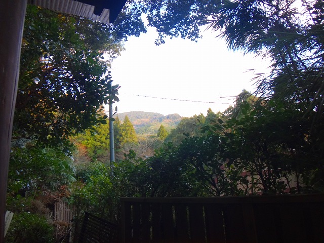 霧島湯之谷山荘の貸切露天風呂から見える景色