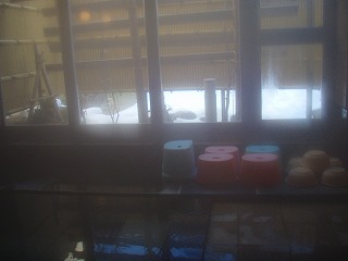 赤湯温泉大文字屋のお風呂の窓