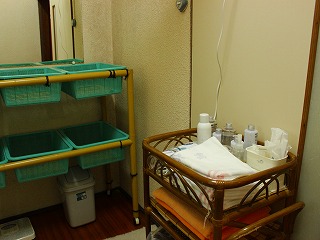 湯田温泉割烹温泉旅館西京の脱衣所