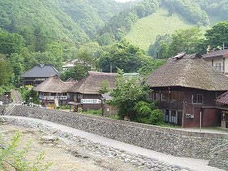 湯西川温泉 藁葺き屋根の平家集落